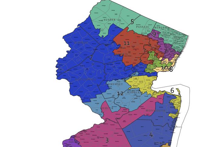 Congressional District maps adopted late last year largely favor New Jersey Democrats. Some voters will come to different polling places and vote in different districts than they're used to.